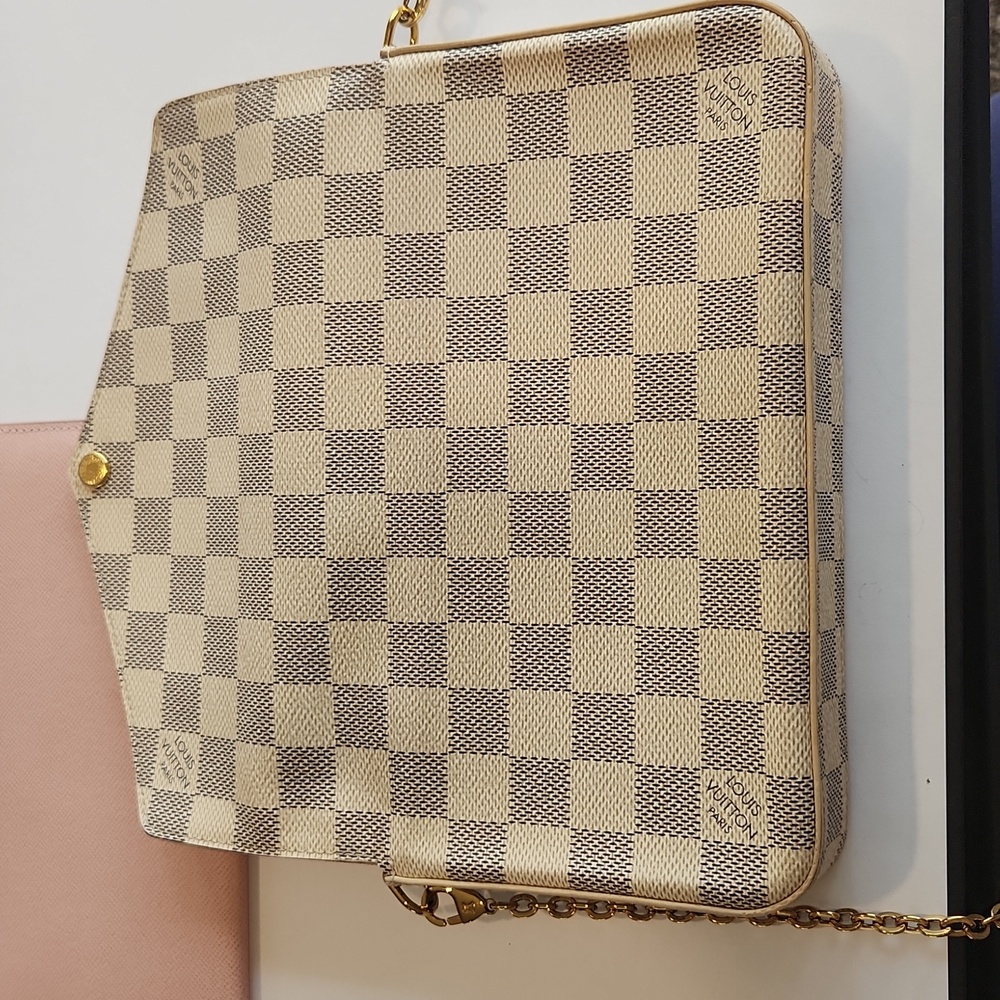 Louis Vuitton Cream Damier Azur Envelope Shoulder Bag - Picture 15 of 15